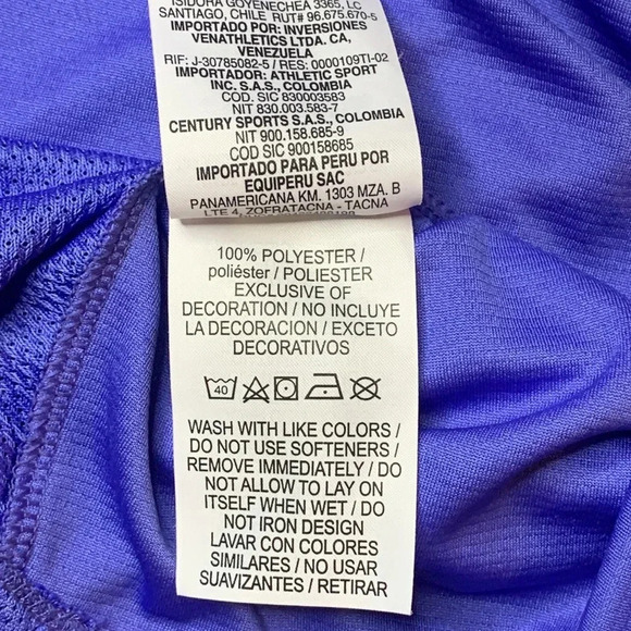 Nike Dri-Fit Athletic T-Shirt Mesh Back Purple & Orange Size Medium - Picture 5 of 9